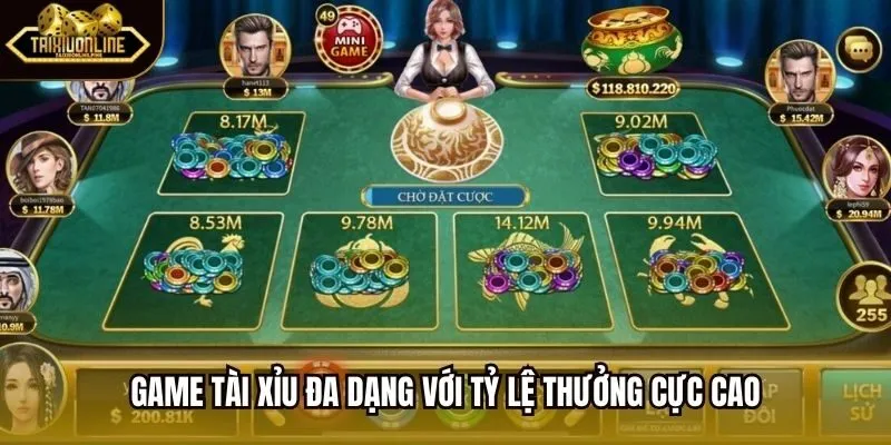 Game tài xỉu đa dạng với tỷ lệ thưởng cực cao